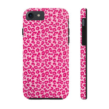 Load image into Gallery viewer, Hot pink leopard print Tough iPhone Cases