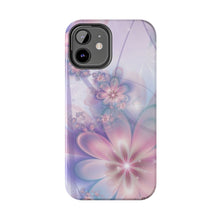 Load image into Gallery viewer, Lavender & light pink flower pearl Tough iPhone Cases