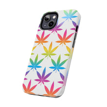 Load image into Gallery viewer, Rainbow Weed Leaf Tough iPhone Cases