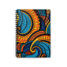 Load image into Gallery viewer, Ankara Print Spiral Notebook - Ruled Line