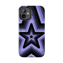 Load image into Gallery viewer, Black & Purple stars Tough iPhone Cases