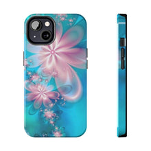 Load image into Gallery viewer, Pink & Blue fairy Flowers Tough iPhone Cases