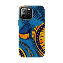 Load image into Gallery viewer, Ankara Blue Tough iPhone Cases