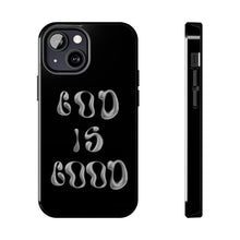 Load image into Gallery viewer, God is Good Black Gloss Tough iPhone Cases