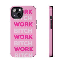 Load image into Gallery viewer, Work BTC Work , Pink Gloss Tough iPhone Cases