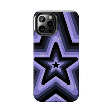 Load image into Gallery viewer, Black & Purple stars Tough iPhone Cases