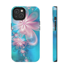 Load image into Gallery viewer, Pink & Blue fairy Flowers Tough iPhone Cases