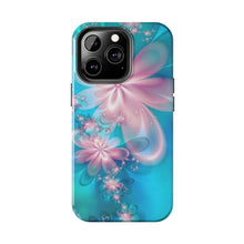 Load image into Gallery viewer, Pink & Blue fairy Flowers Tough iPhone Cases