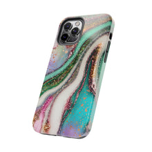 Load image into Gallery viewer, Glitter Marble, Gloss Tough iPhone Cases