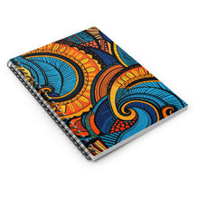 Load image into Gallery viewer, Ankara Print Spiral Notebook - Ruled Line