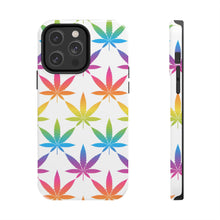 Load image into Gallery viewer, Rainbow Weed Leaf Tough iPhone Cases