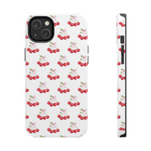 Load image into Gallery viewer, Bow of cherries white, Gloss Tough iPhone Case