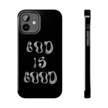 Load image into Gallery viewer, God is Good Black Gloss Tough iPhone Cases