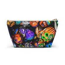 Load image into Gallery viewer, Sugar Skull Make-Up Case/Travel Case/Accessory Pouch w T-bottom