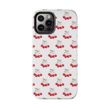 Load image into Gallery viewer, Bow of cherries white, Gloss Tough iPhone Case