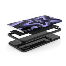 Load image into Gallery viewer, Black & Purple stars Tough iPhone Cases