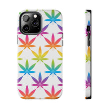 Load image into Gallery viewer, Rainbow Weed Leaf Tough iPhone Cases