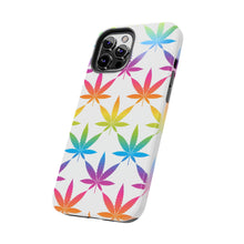 Load image into Gallery viewer, Rainbow Weed Leaf Tough iPhone Cases