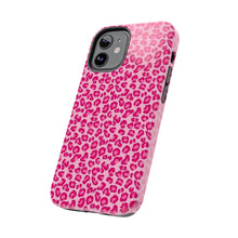 Load image into Gallery viewer, Hot pink leopard print Tough iPhone Cases