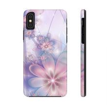 Load image into Gallery viewer, Lavender & light pink flower pearl Tough iPhone Cases