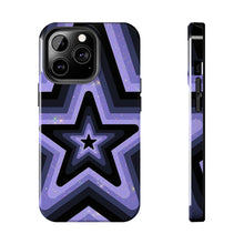 Load image into Gallery viewer, Black & Purple stars Tough iPhone Cases