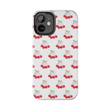 Load image into Gallery viewer, Bow of cherries white, Gloss Tough iPhone Case