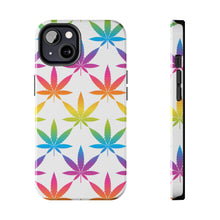 Load image into Gallery viewer, Rainbow Weed Leaf Tough iPhone Cases