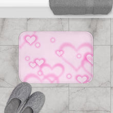 Load image into Gallery viewer, Microfiber Light Pink Hearts Bath Mat