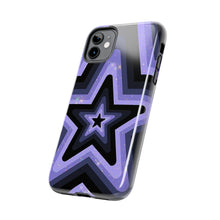Load image into Gallery viewer, Black & Purple stars Tough iPhone Cases
