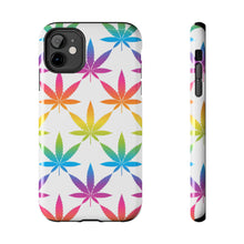 Load image into Gallery viewer, Rainbow Weed Leaf Tough iPhone Cases
