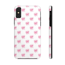 Load image into Gallery viewer, Pink bow white, Gloss Tough iPhone Case