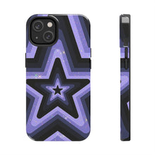 Load image into Gallery viewer, Black & Purple stars Tough iPhone Cases
