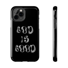 Load image into Gallery viewer, God is Good Black Gloss Tough iPhone Cases