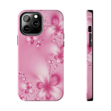 Load image into Gallery viewer, Pink Pearl Flowers Tough iPhone Cases