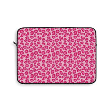 Load image into Gallery viewer, Hot Pink Leopard Laptop Sleeve