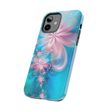 Load image into Gallery viewer, Pink & Blue fairy Flowers Tough iPhone Cases