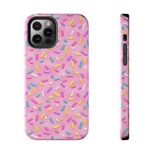 Load image into Gallery viewer, Pink Rainbow Sprinkles Tough iPhone Cases