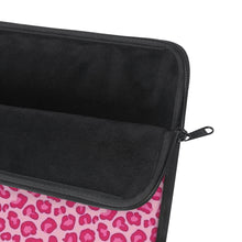 Load image into Gallery viewer, Hot Pink Leopard Laptop Sleeve