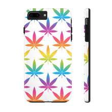Load image into Gallery viewer, Rainbow Weed Leaf Tough iPhone Cases