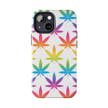 Load image into Gallery viewer, Rainbow Weed Leaf Tough iPhone Cases
