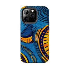 Load image into Gallery viewer, Ankara Blue Tough iPhone Cases