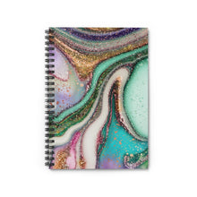 Load image into Gallery viewer, Green Marble Spiral Notebook - Ruled Line