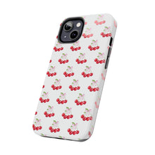 Load image into Gallery viewer, Bow of cherries white, Gloss Tough iPhone Case