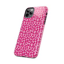 Load image into Gallery viewer, Hot pink leopard print Tough iPhone Cases
