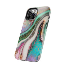 Load image into Gallery viewer, Glitter Marble, Gloss Tough iPhone Cases