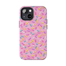 Load image into Gallery viewer, Pink Rainbow Sprinkles Tough iPhone Cases