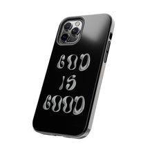 Load image into Gallery viewer, God is Good Black Gloss Tough iPhone Cases