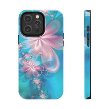 Load image into Gallery viewer, Pink & Blue fairy Flowers Tough iPhone Cases
