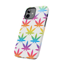 Load image into Gallery viewer, Rainbow Weed Leaf Tough iPhone Cases