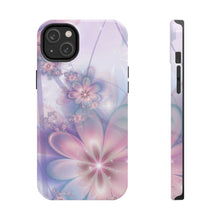 Load image into Gallery viewer, Lavender & light pink flower pearl Tough iPhone Cases